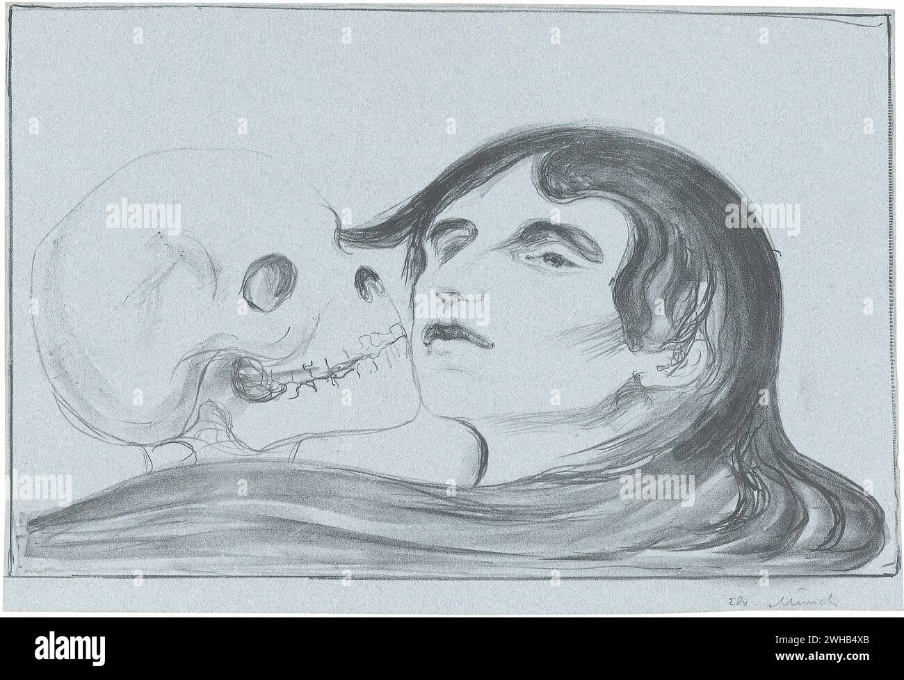 Edvard Munch (1863-1944) - Norwegian - Expressionism - kiss of death [1899/1 Stock Photo