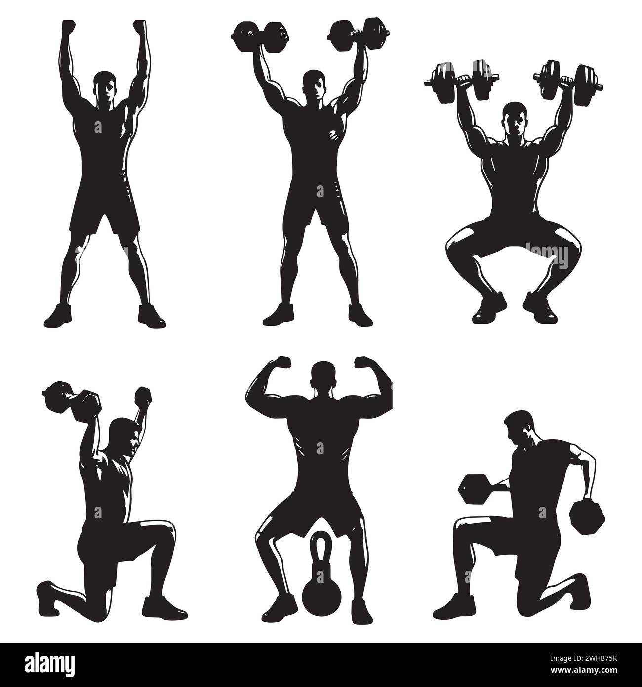 Man squat Stock Vector Images - Page 2 - Alamy