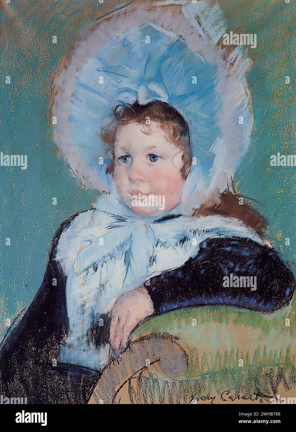 Mary Cassatt - Dorothy avec un très grand bonnet et un manteau foncé Stock Photo