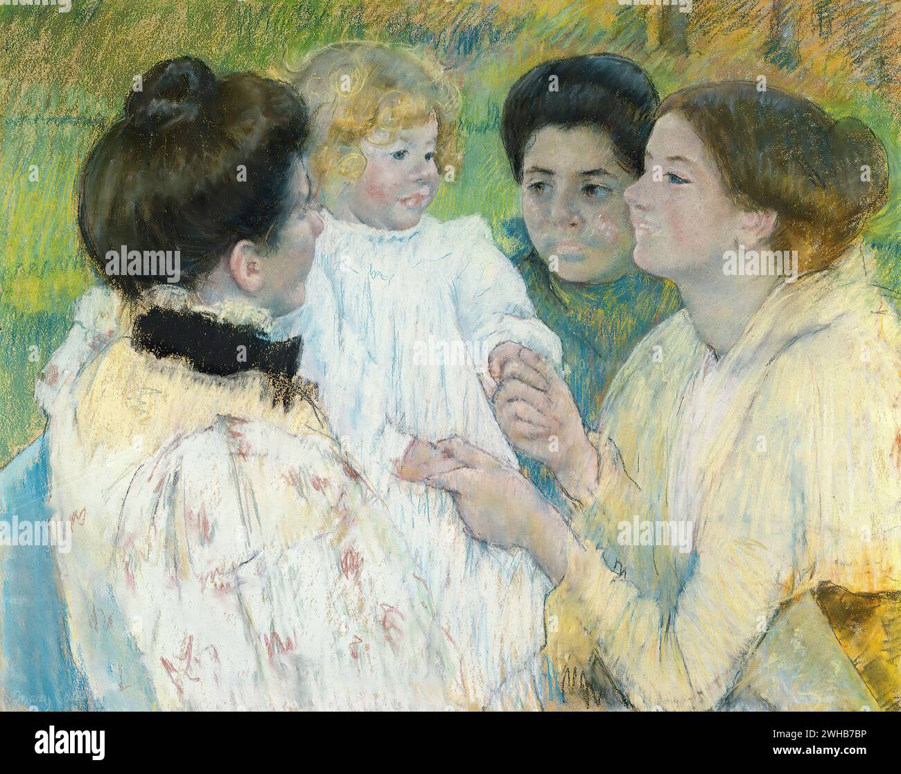 Mary Cassatt - Femmes admirant un enfant Stock Photo