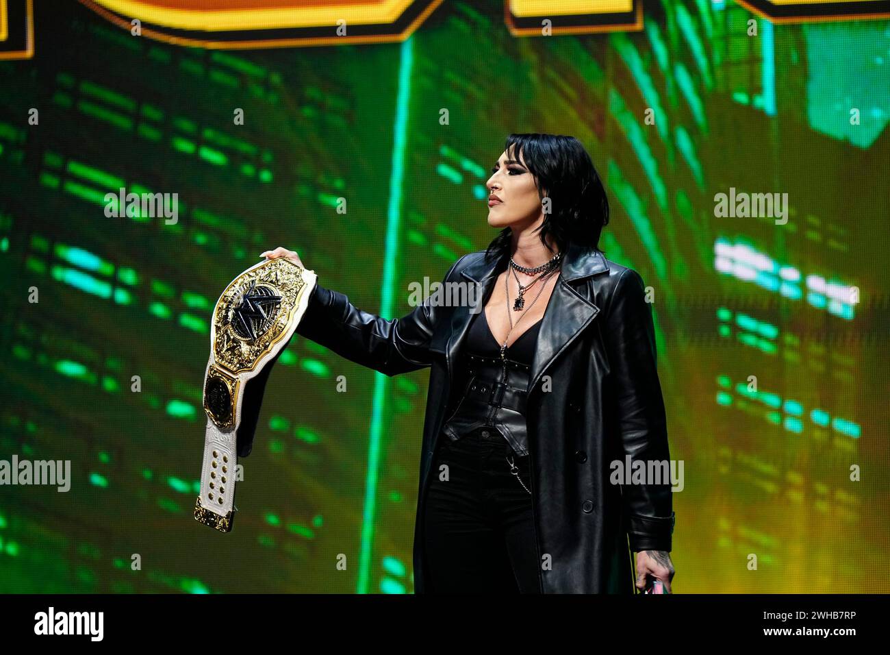 LAS VEGAS, NV February 8, 2024 Rhea Ripley, WWE Women’s World
