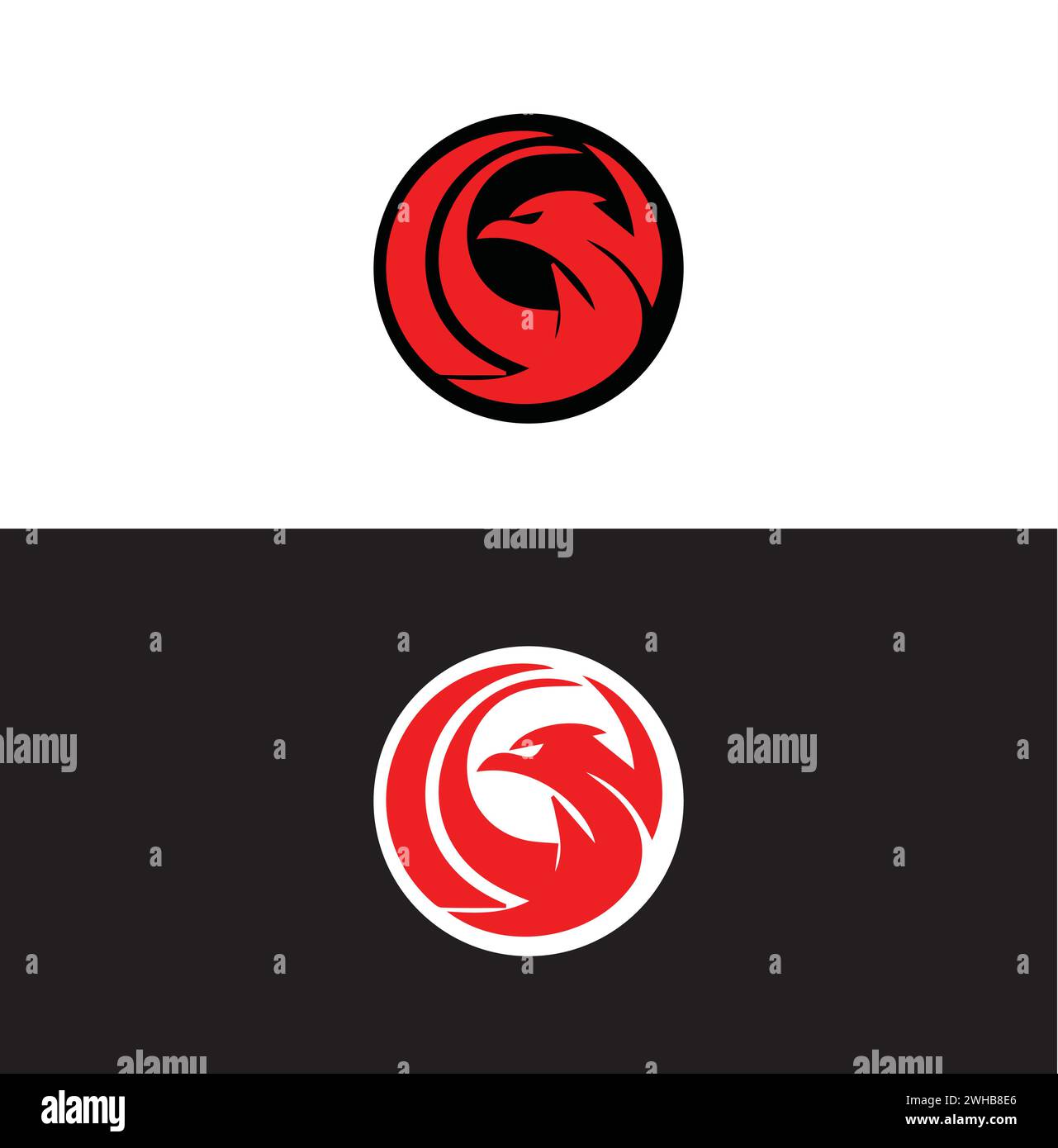 Brid vector logo.Bird wing logo. Stock Vector
