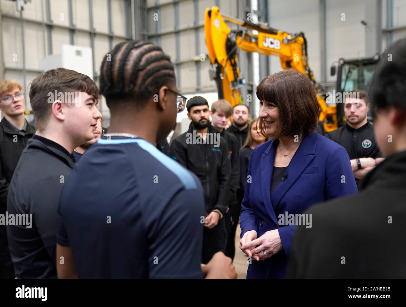 Rachel Reeves Manufacturing Labour shadow chancellor Rachel Reeves during a visit with leader Sir ...