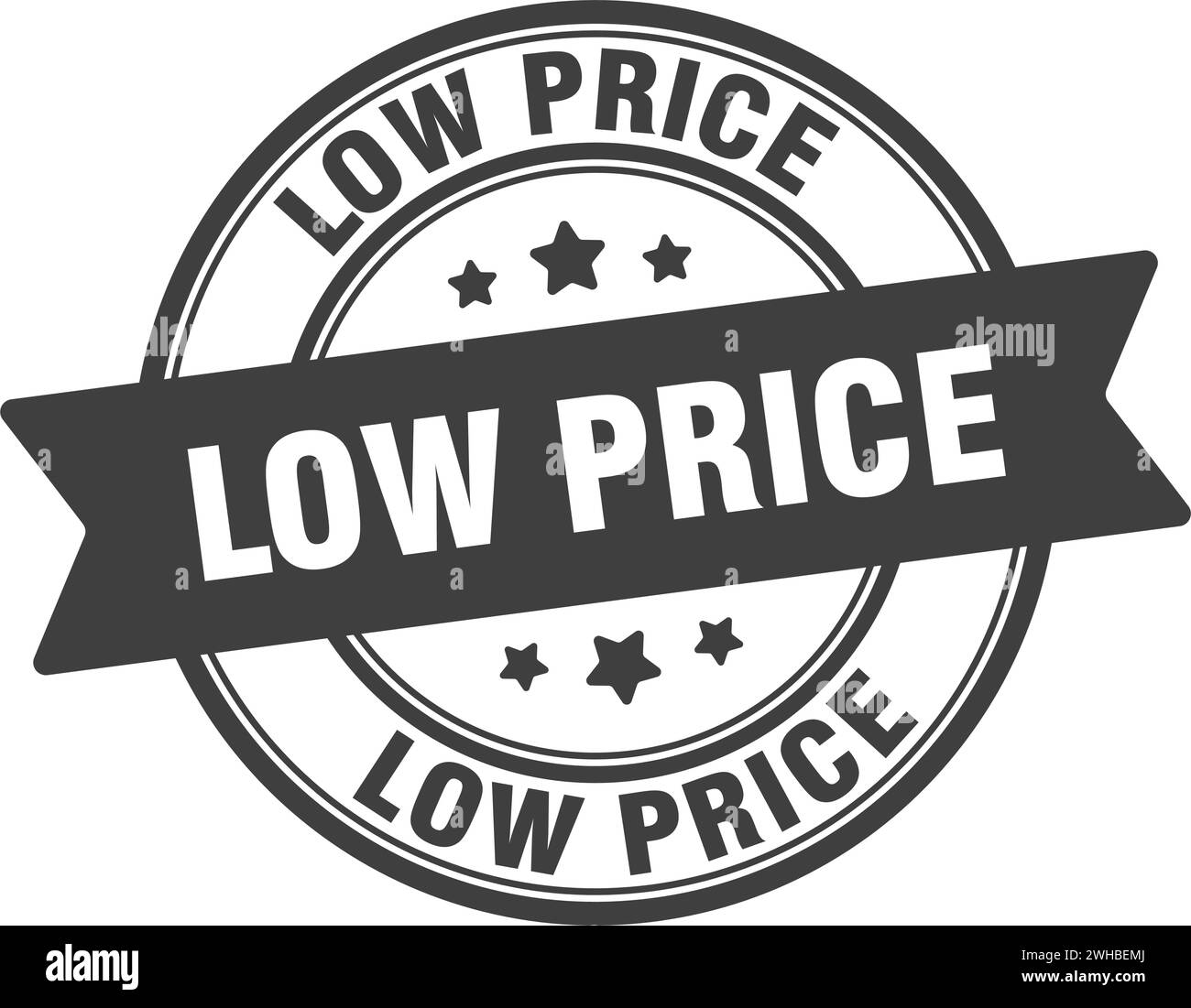 low price stamp. low price round sign. label on transparent background Stock Vector