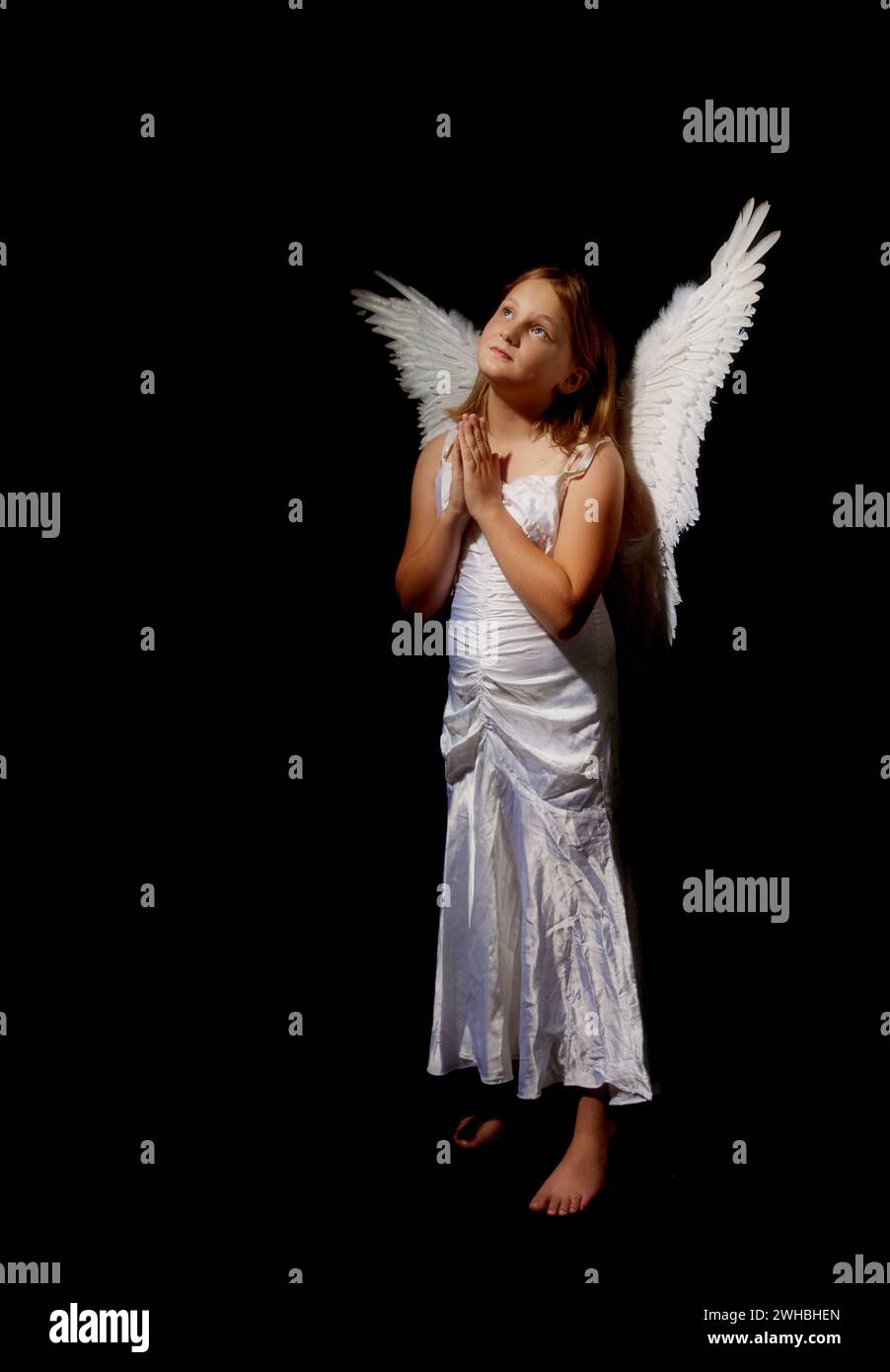 Little angel girl Stock Photo - Alamy