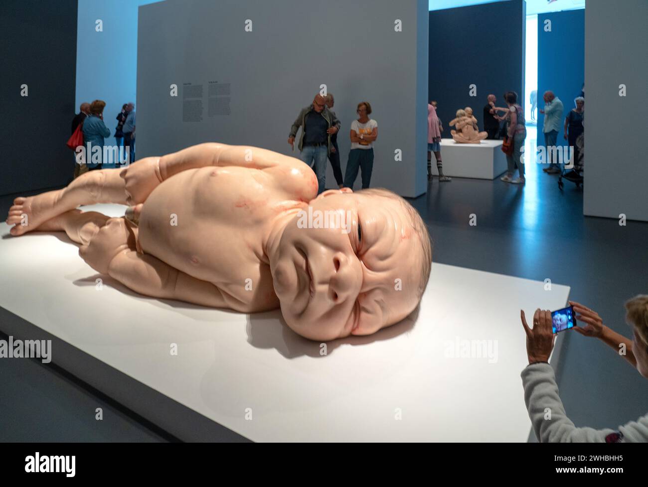 Kunsthal Rotterdam presents the exhibition 'Hyperrealism Sculpture with images by Marc Sijan, Ron Mueck, Sam Jinks. Holland - vvbvanbree fotografie Stock Photo