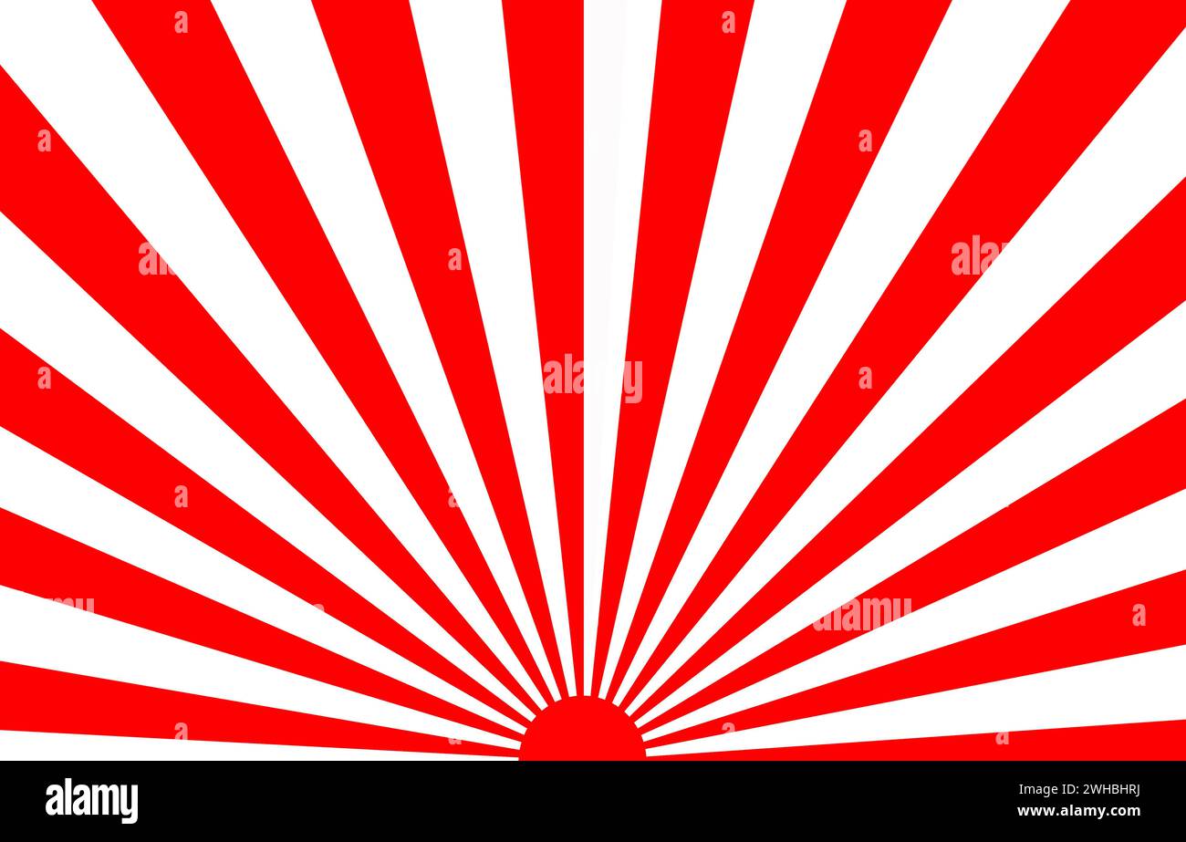 large red and white japansese rising sun Stock Photo - Alamy