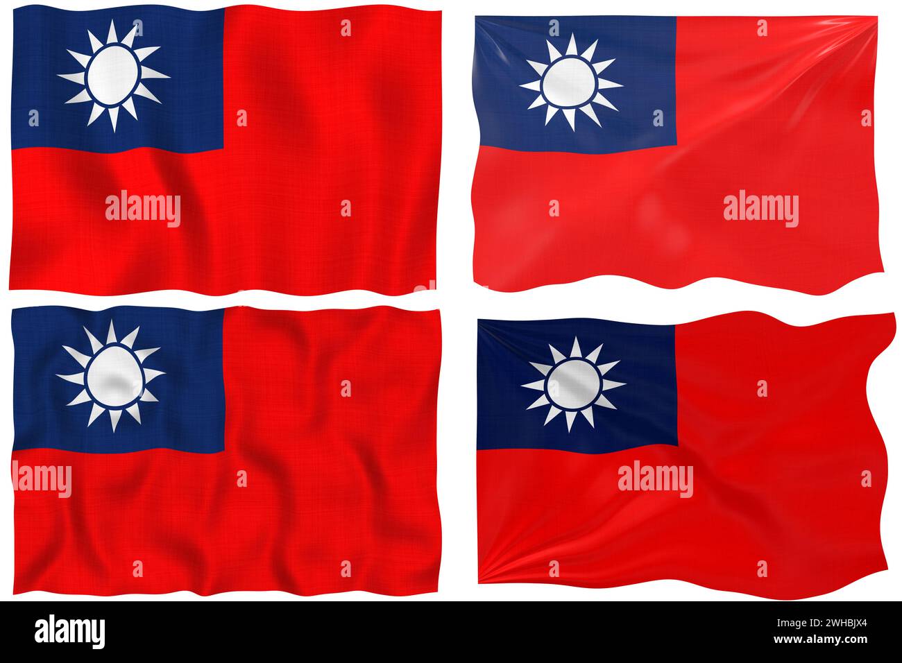 Flag of Republic of China Taiwan Stock Photo
