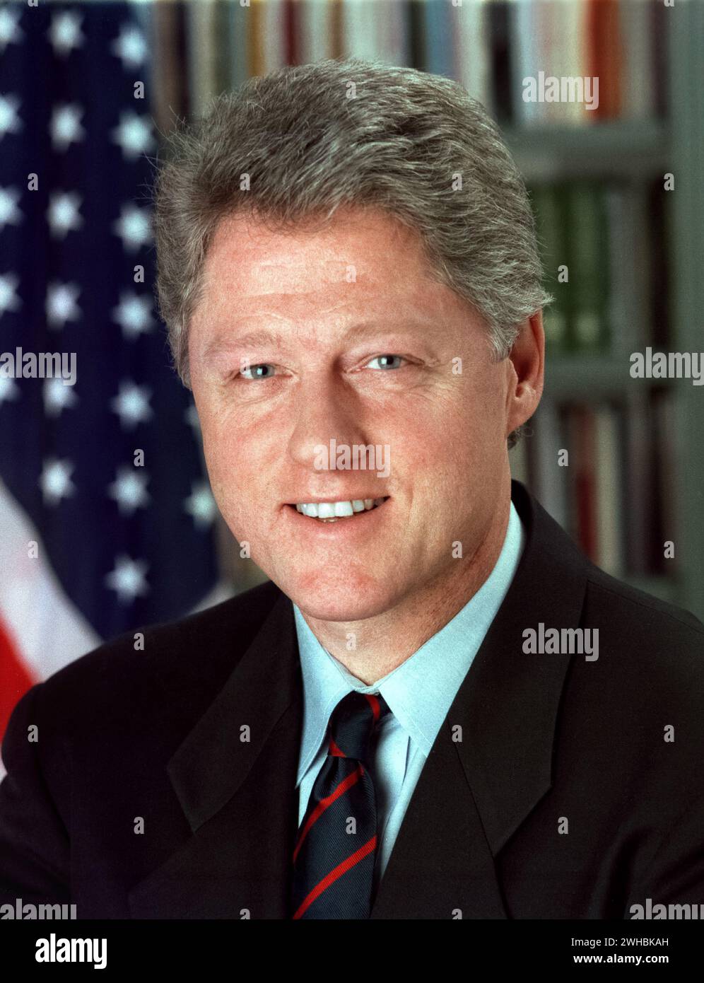 Portrait of President Bill Clinton, President of the United States. 1993 Stock Photo