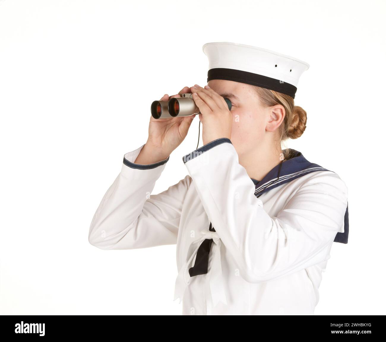 Navy seaman with binoculars Stock Photo - Alamy