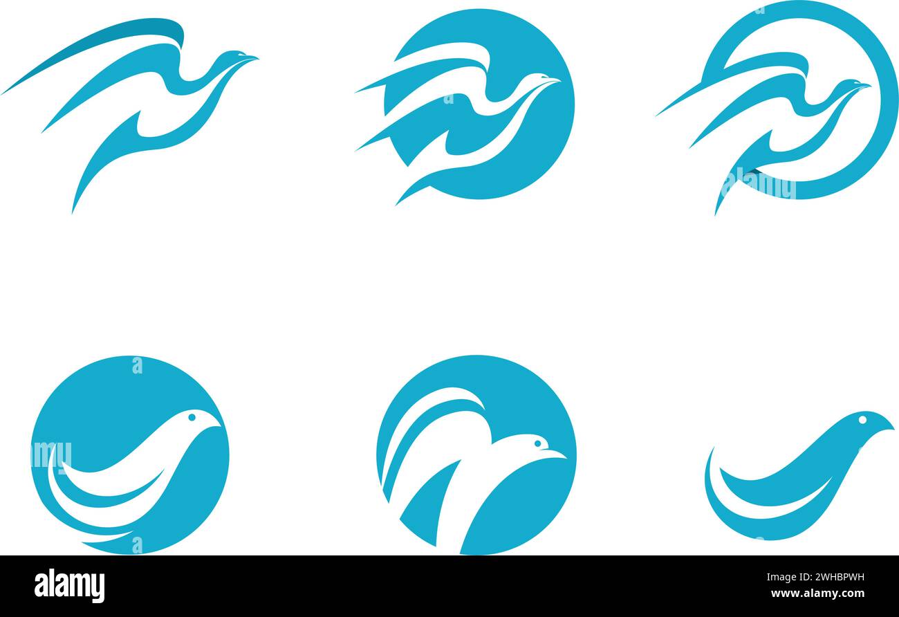 Bird wing Dove Logo Template vector illustration Stock Vector Image ...