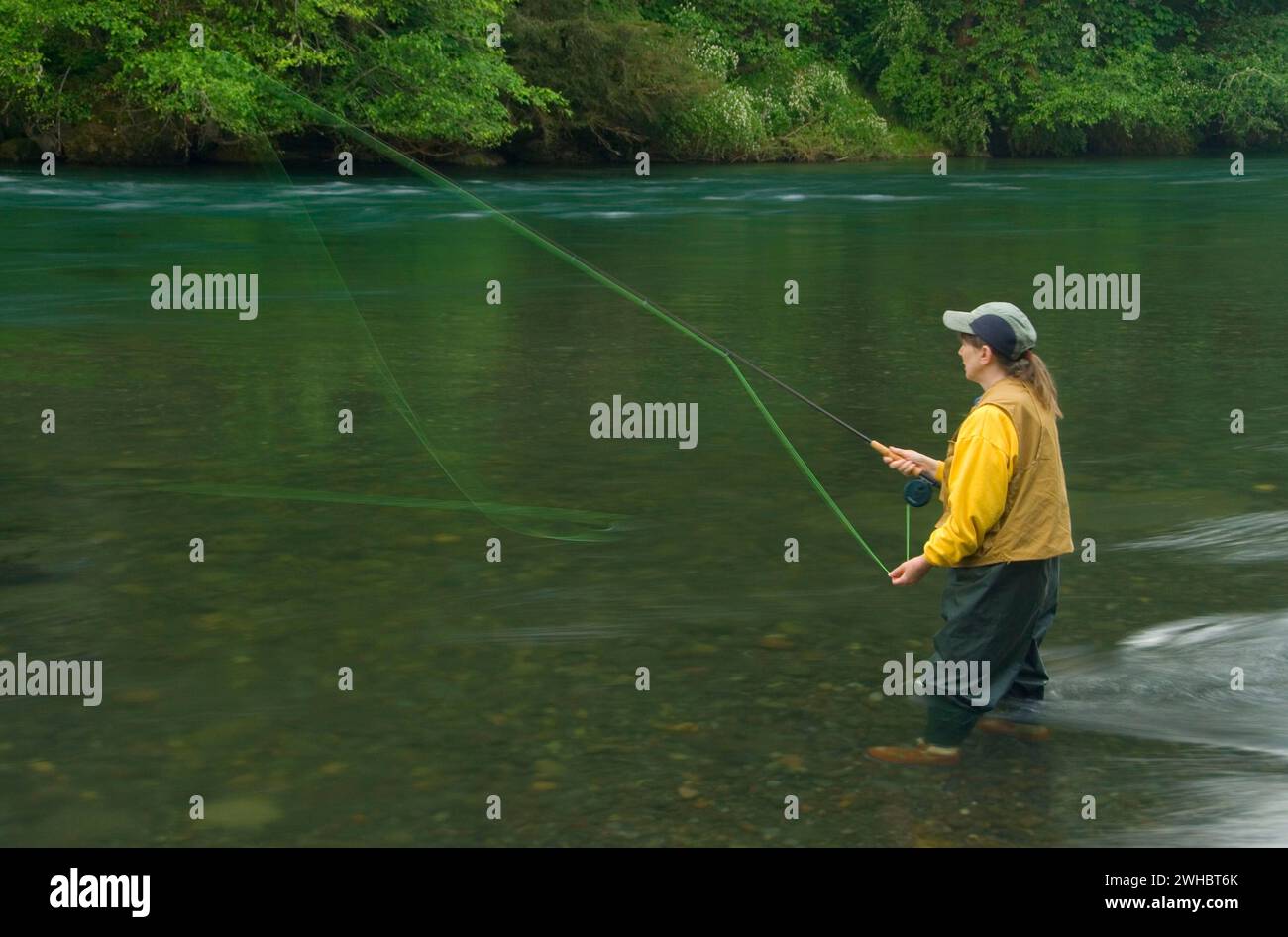 Fly fishing on the North Santiam River, North Santiam State Park