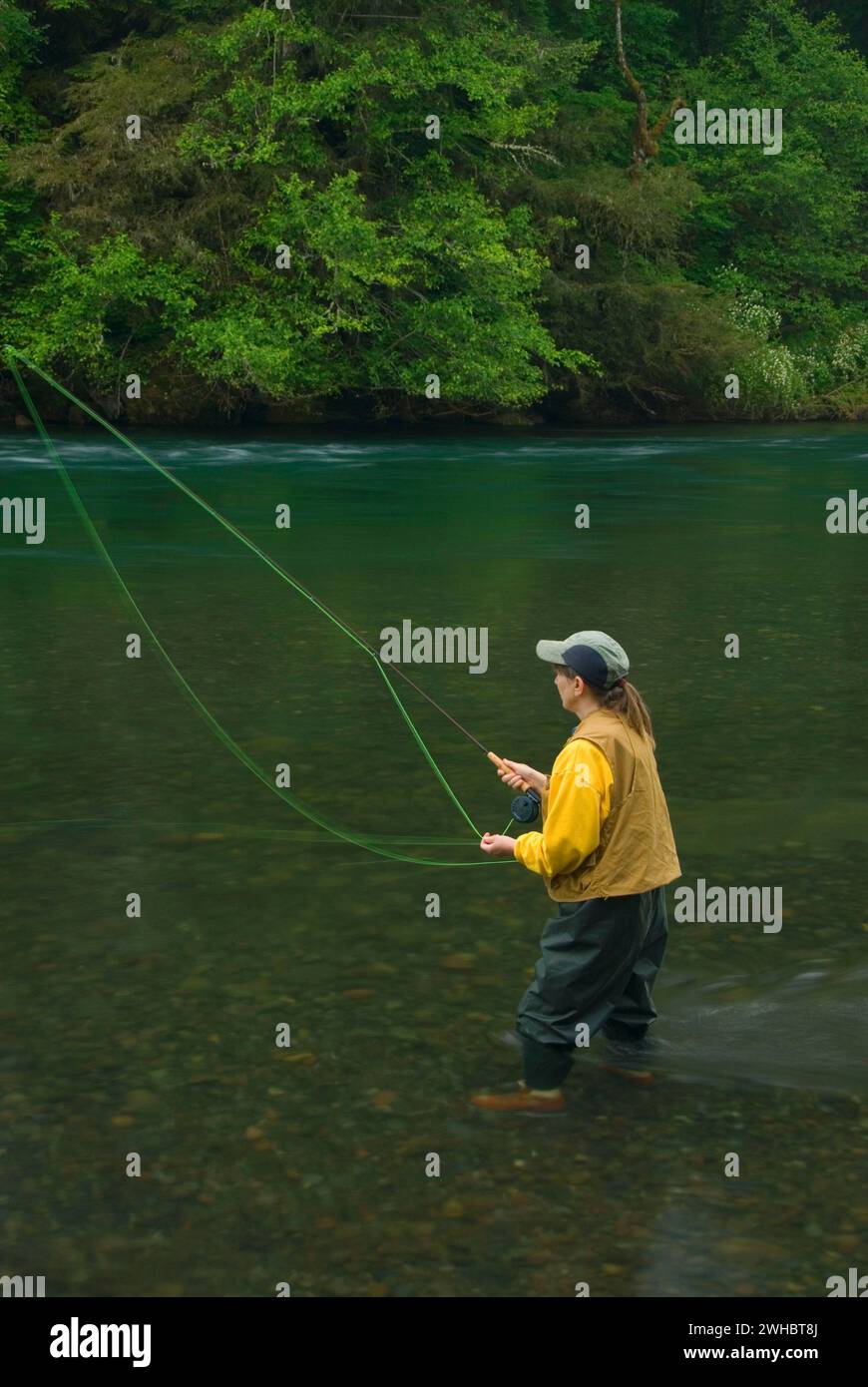 Fly fishing on the North Santiam River, North Santiam State Park
