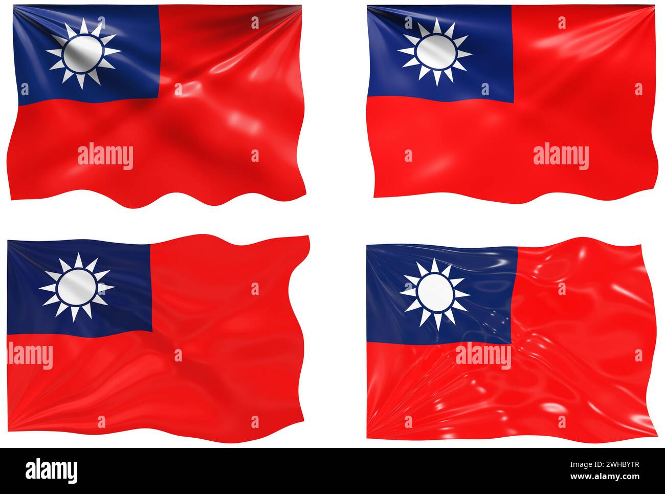 Flag of Republic of China Taiwan Stock Photo