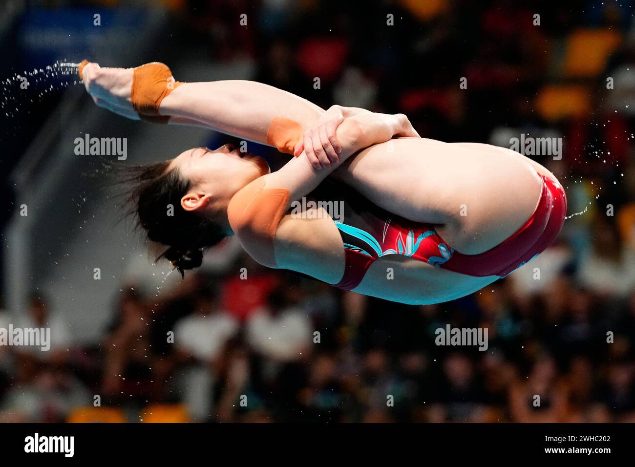 Chang Yani of China competes during the women's 3m springboard diving ...
