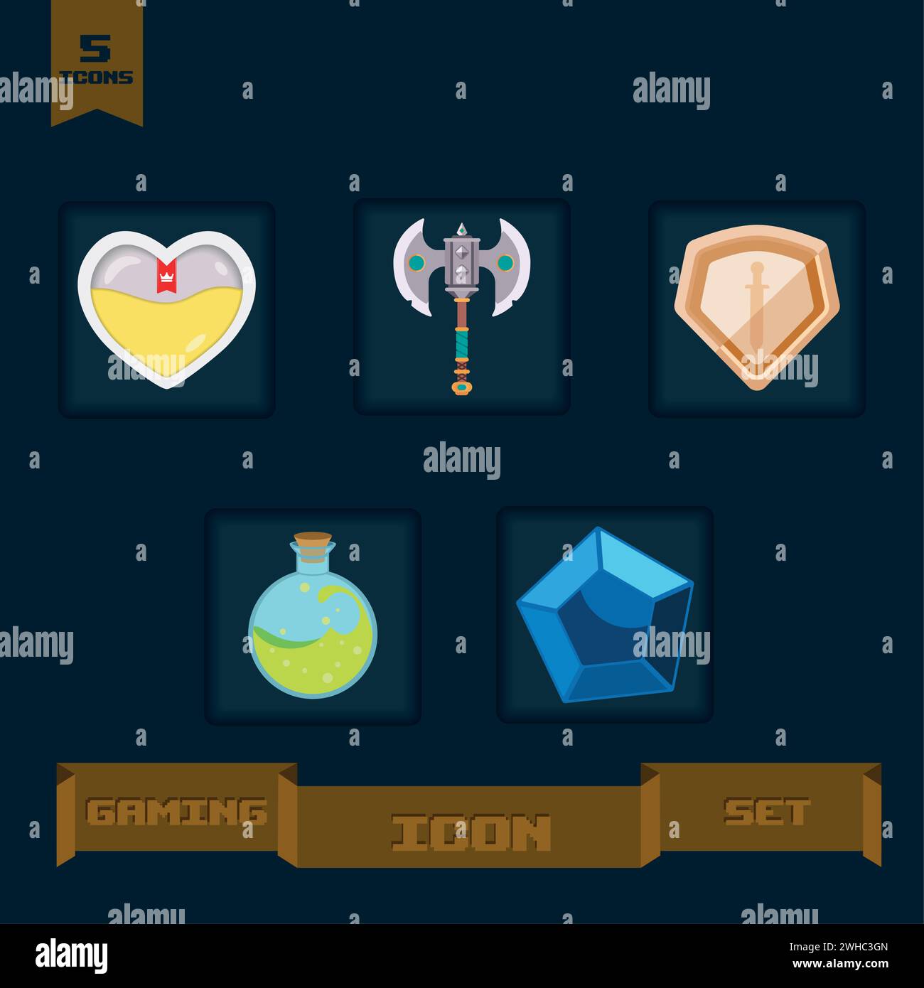 Set of different retro videogame icons Vector Stock Vector Image & Art ...