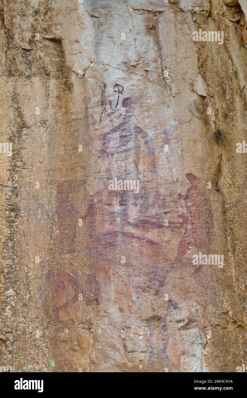 Rock art in katherine gorge Stock Photo