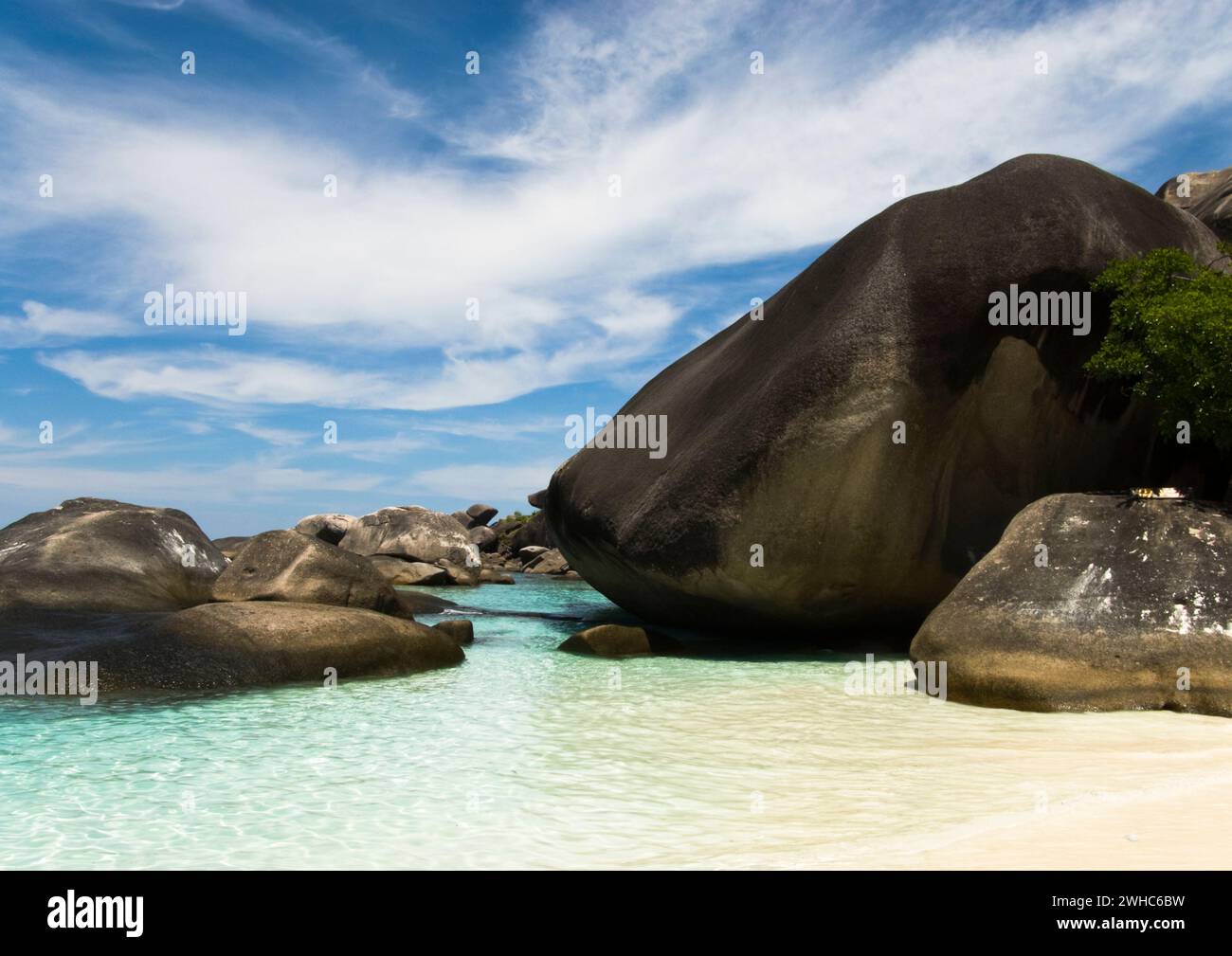 Koh Payu island in the Mu Ko Similian Marine National Park in the thai Andamanensea Stock Photo