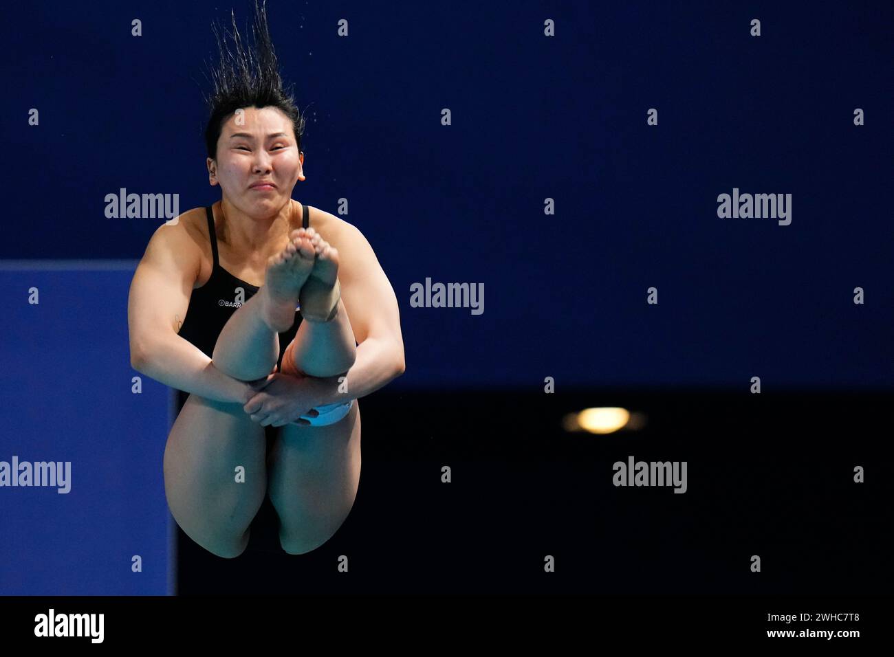 Kim Suji of South Korea competes during the women's 3m springboard ...