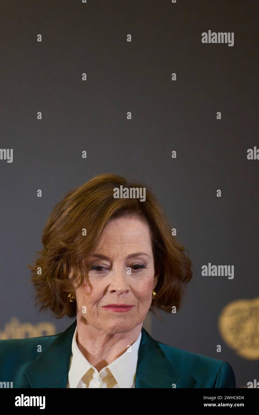 Valladolid. Spain. 20240209, Sigourney Weaver attends a photocall as