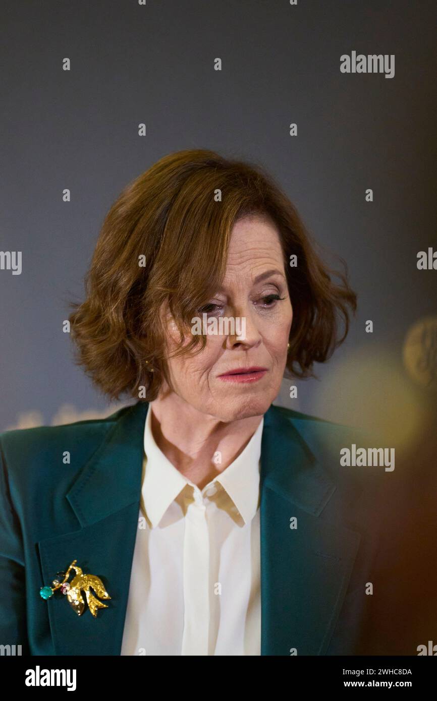 Valladolid. Spain. 20240209, Sigourney Weaver attends a photocall as