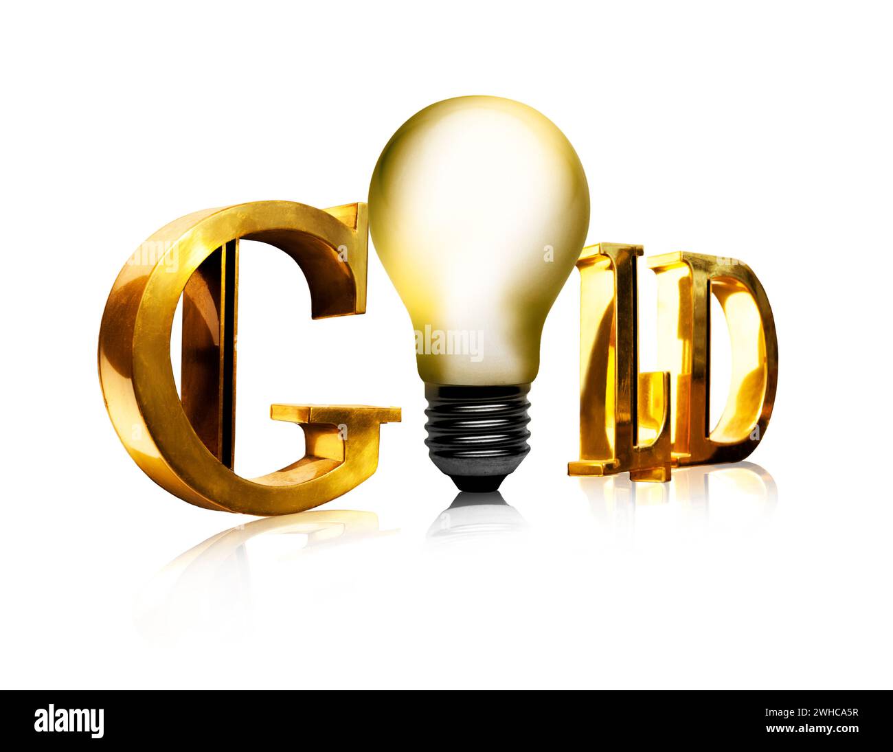 The Word Of Gold Cut Out Stock Images & Pictures - Alamy