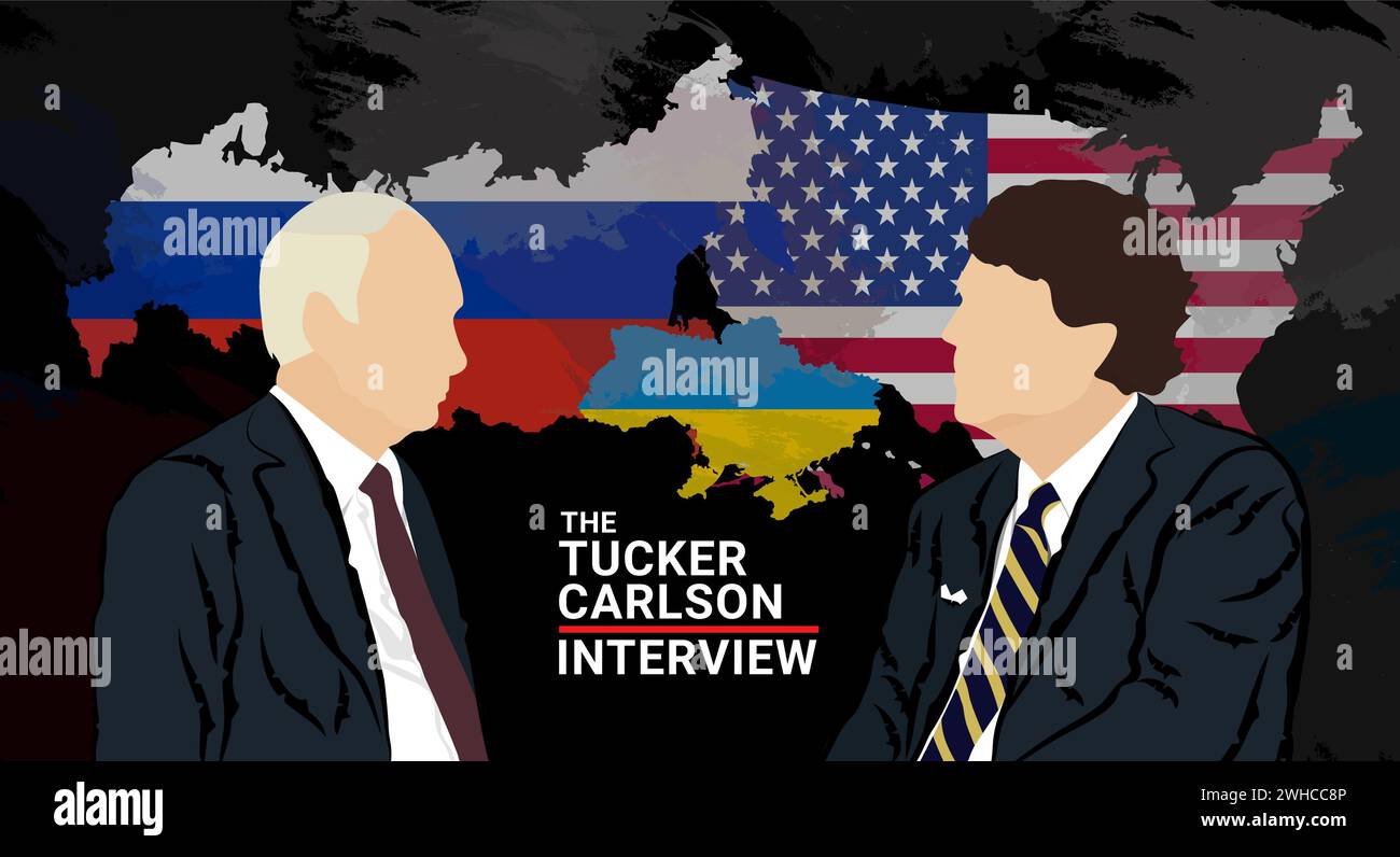 February 2024. American journalist Tucker Carlson interviewed Russian ...