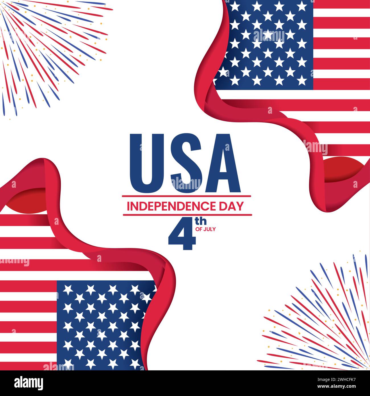 Colored USA independence day template Vector Stock Vector Image & Art ...