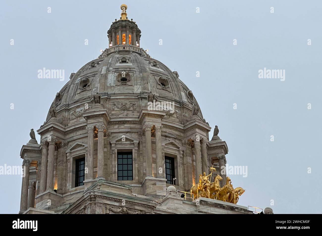 The dome of the Minnesota State Capitol in St. Paul is shown in this