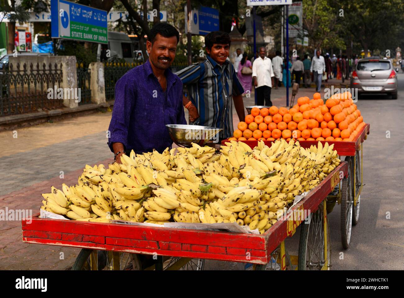 Fruit, stall, Mysore, Karnataka, South India, India Stock Photo - Alamy