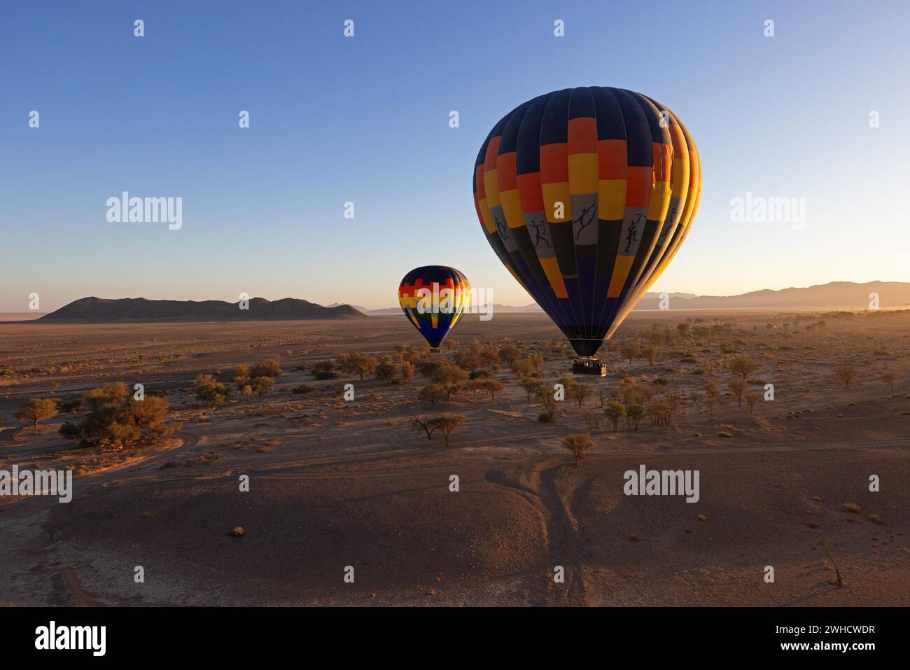 Namib-Naukluft National Park, hot air balloon, balloon ride, Namibia Stock Photo