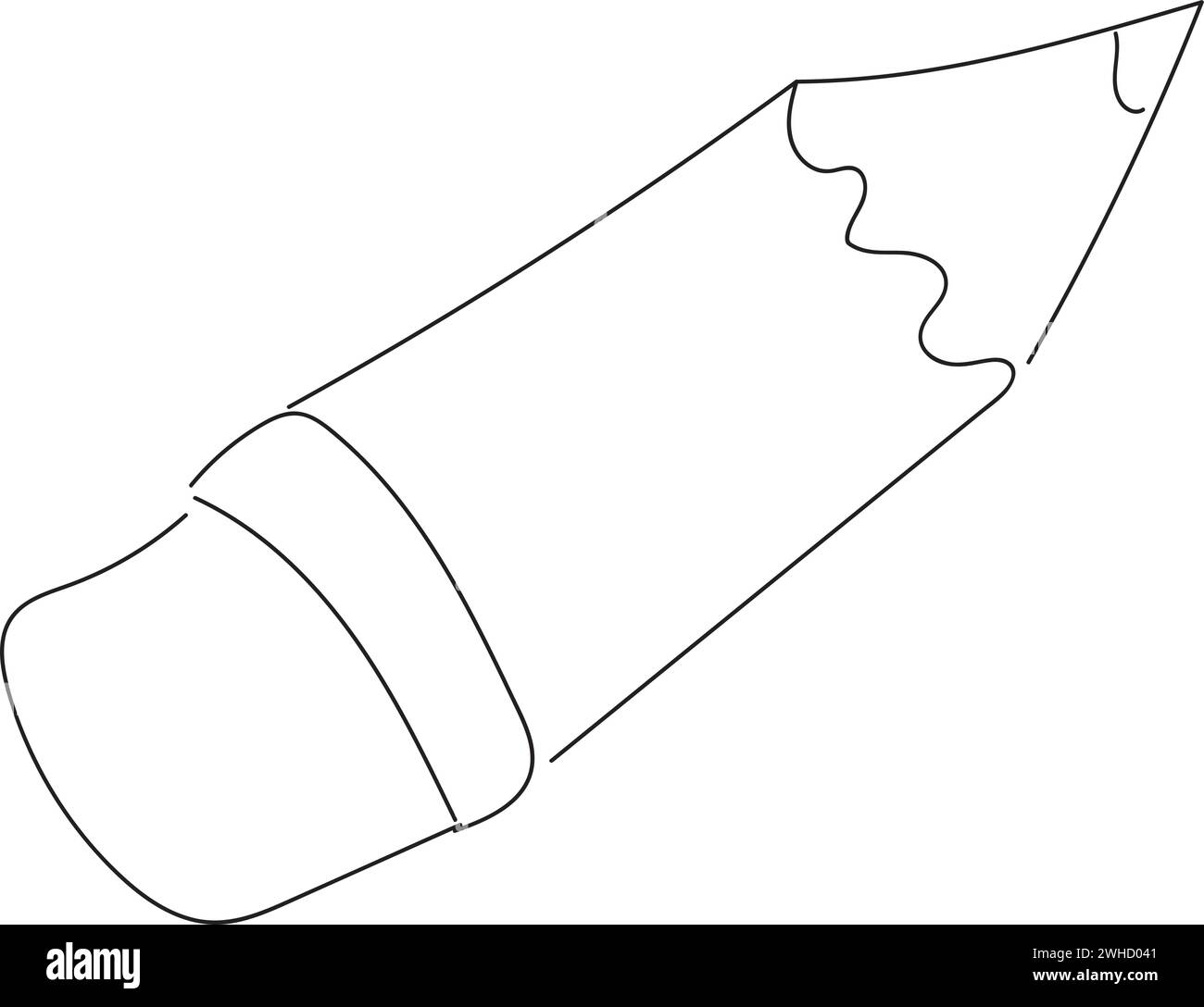 Isolated colored pencil kid sketch Vector