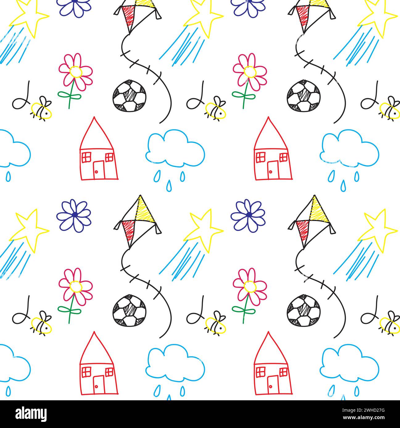 Set weather doodles vector hi-res stock photography and images - Alamy