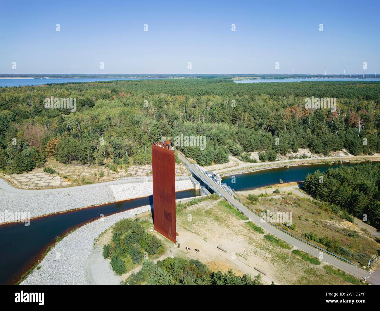 The 30 metre high landmark of the Lusatian Lakeland, the socalled