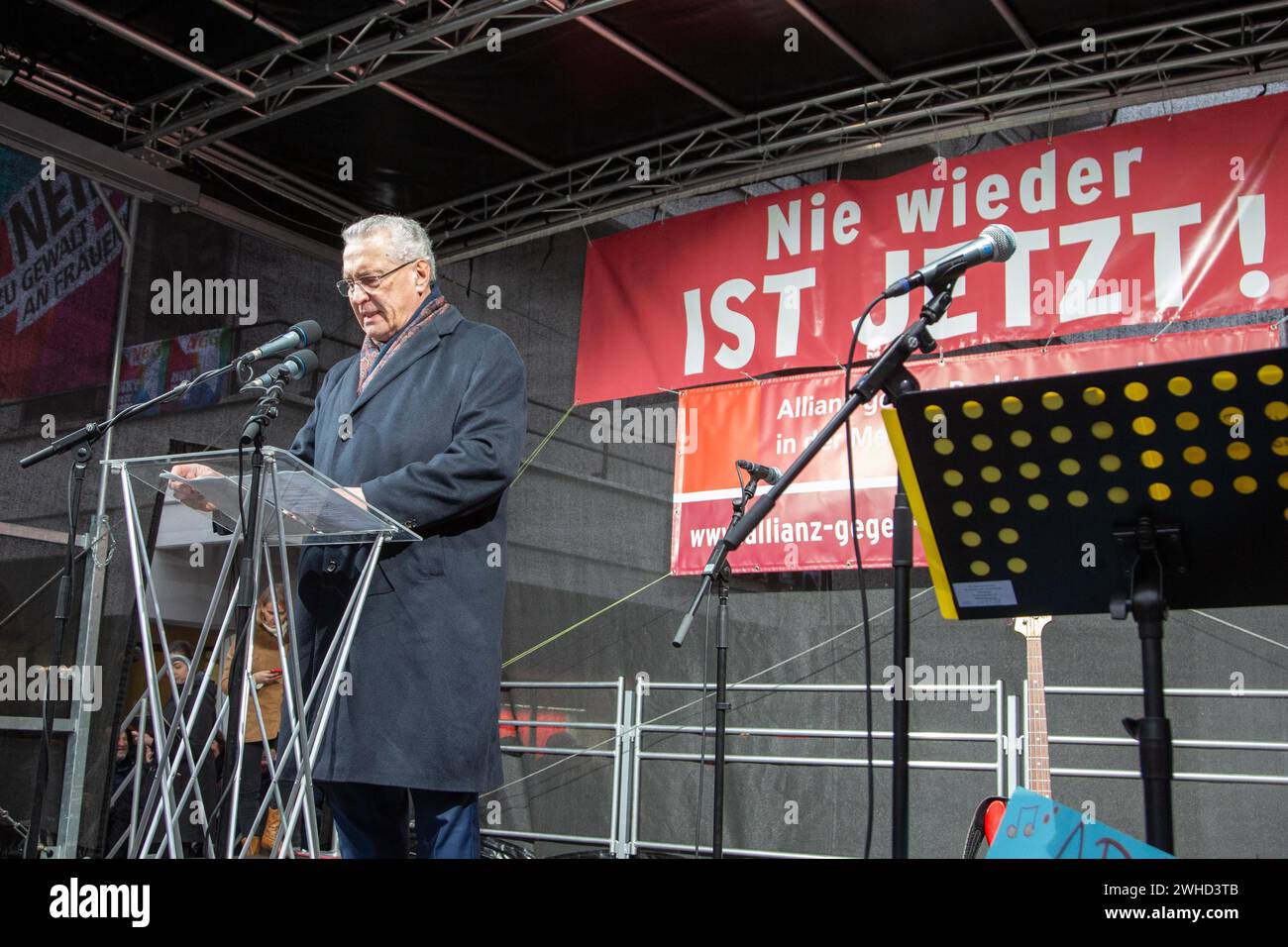Minister of the Interior Joachim Hermann. Demonstration 'Never again is now' by the Alliance against Right-Wing Extremism in the Nuremberg Stock Photo