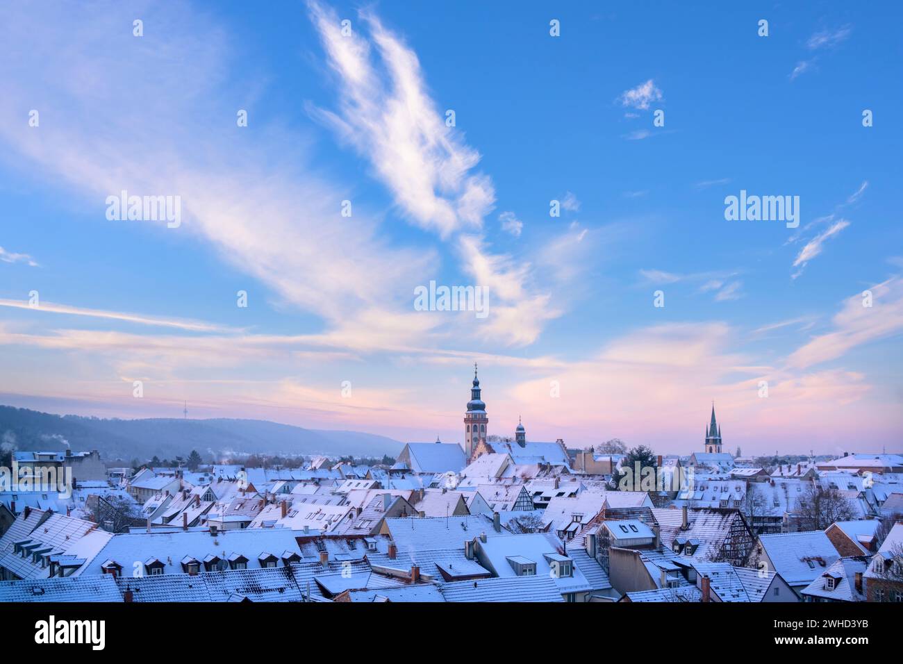 Germany, Baden-Württemberg, Karlsruhe, Durlach, View over the old town of Durlach Stock Photo