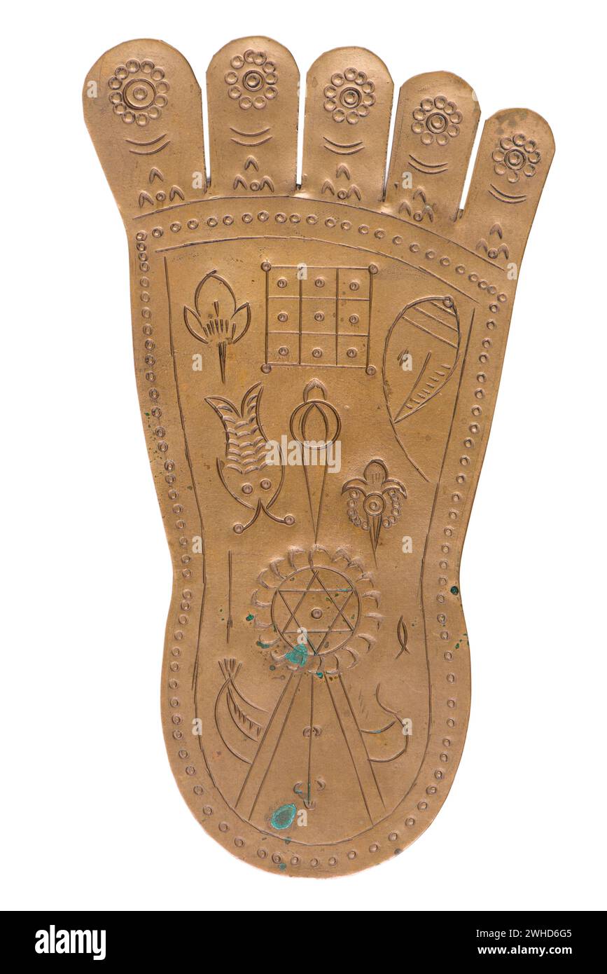 Buddah footprint Stock Photo
