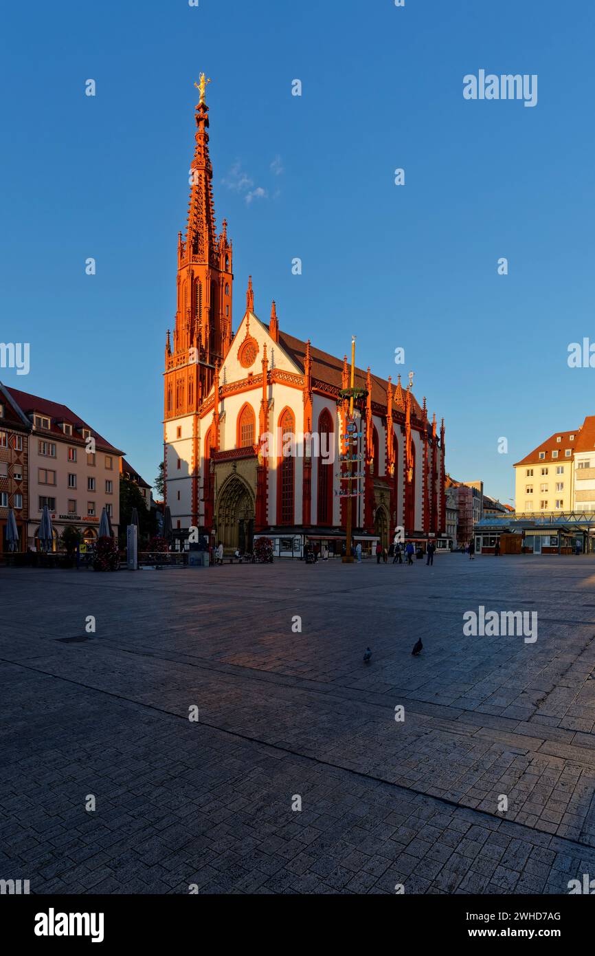 The Marienkapelle am Markt in Würzburg, Lower Franconia, Franconia, Bavaria, Germany Stock Photo