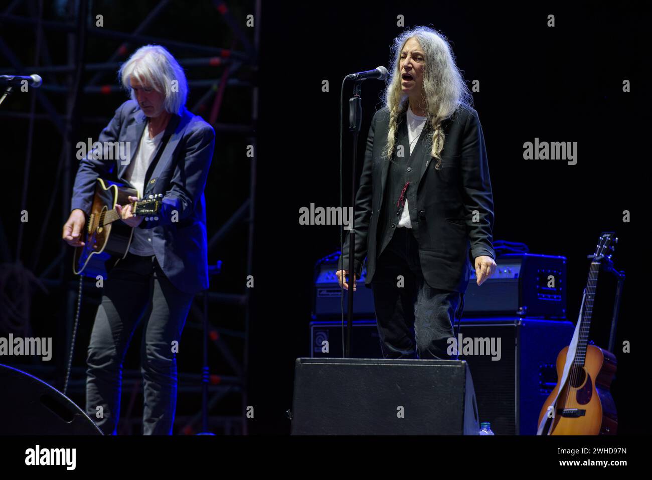 Alba - Italy - 2021 July 21st - The American poetess singer and songwriter PATTI SMITH performs live at Collisioni Festival Photo by Luca Moschini Stock Photo