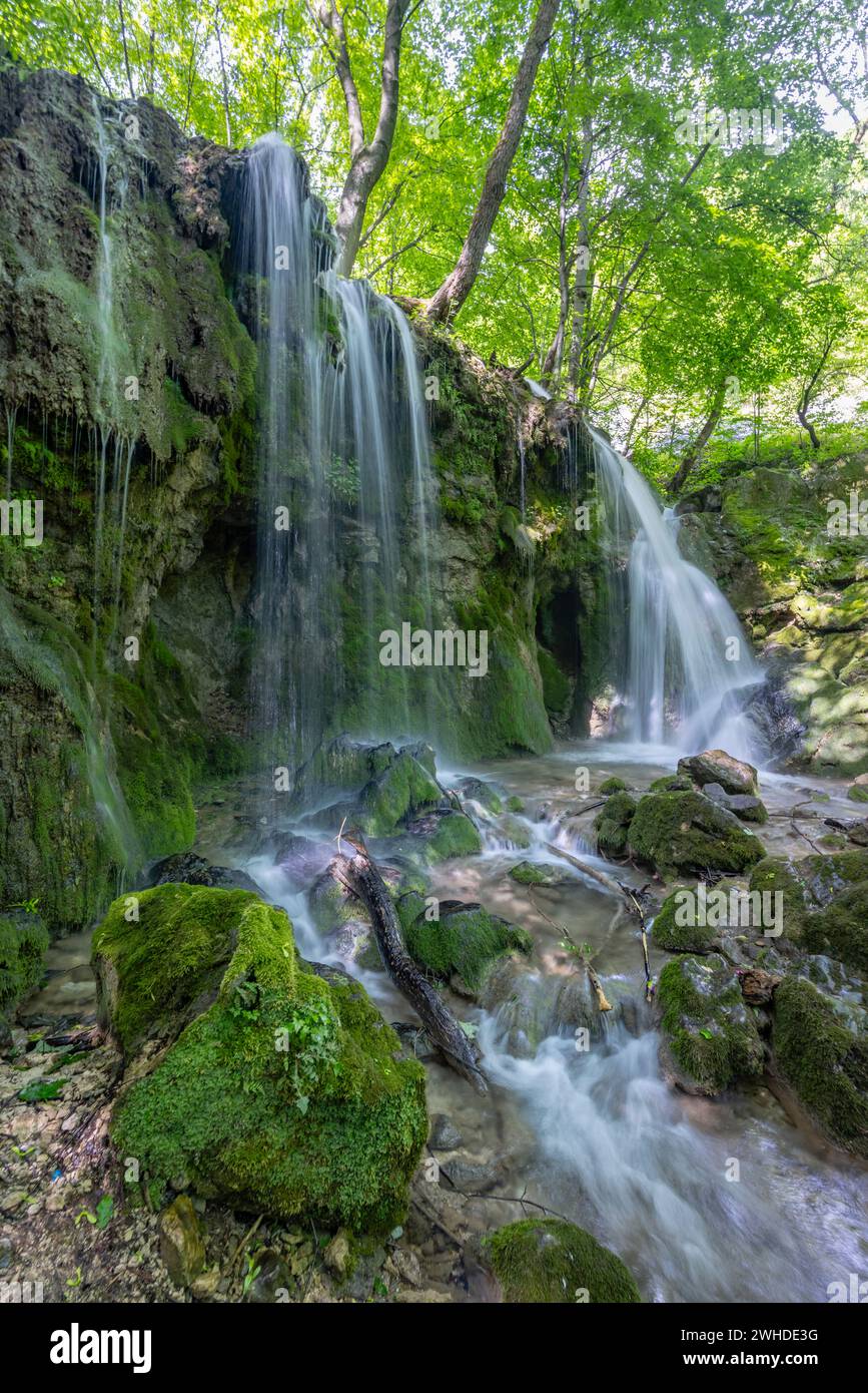 Hajsky waterfall, National Park Slovak Paradise, Slovakia Stock Photo