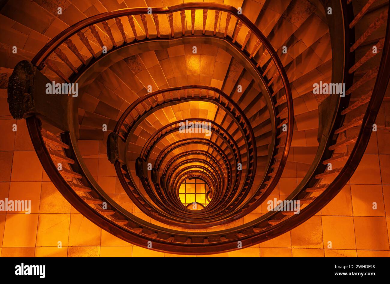 Staircase, Ballinhaus, Meßberg, Hamburg Stock Photo