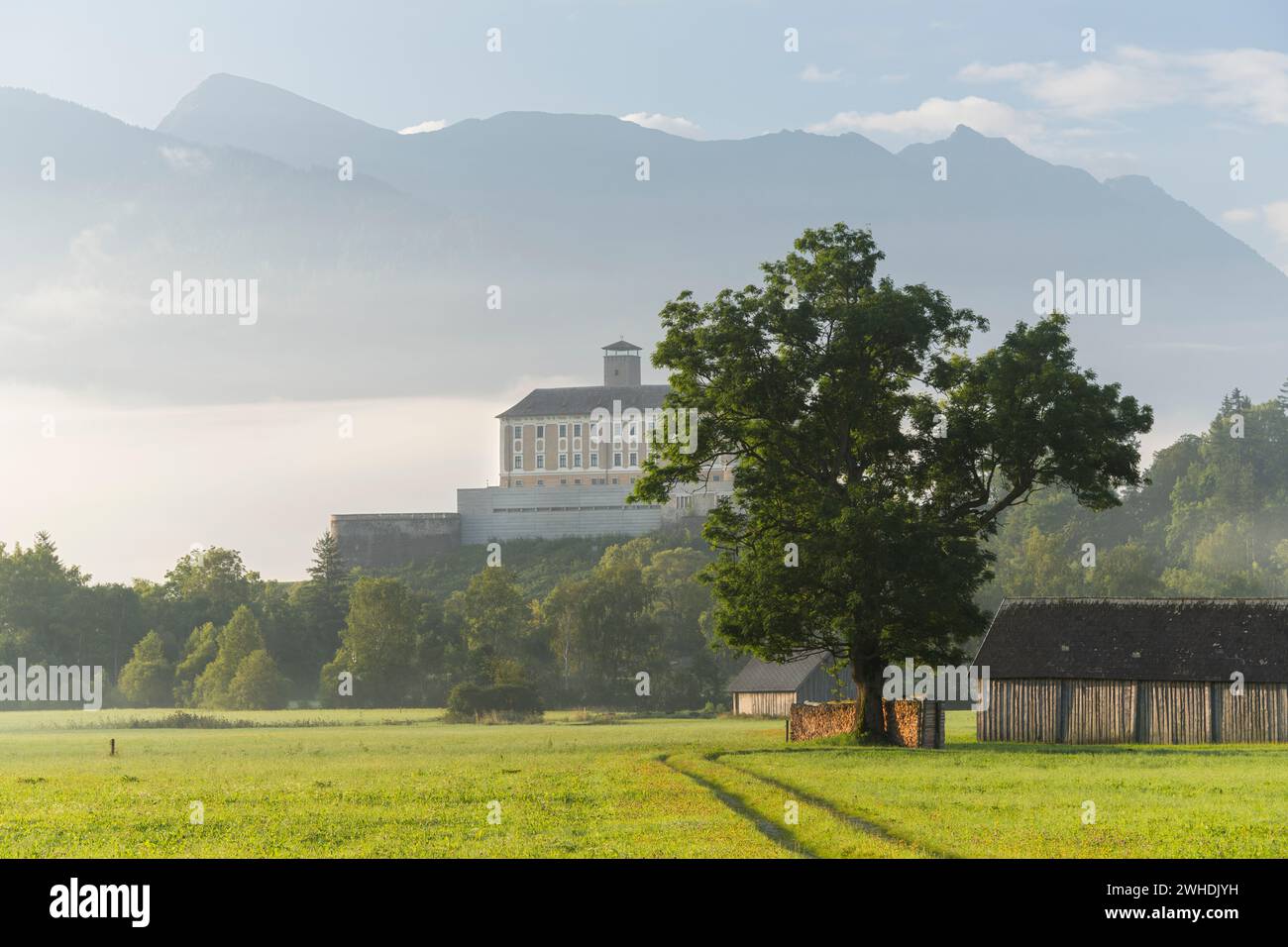 Trautenfels Castle, Stainach Irdning, Ennstal, Styria, Austria Stock Photo