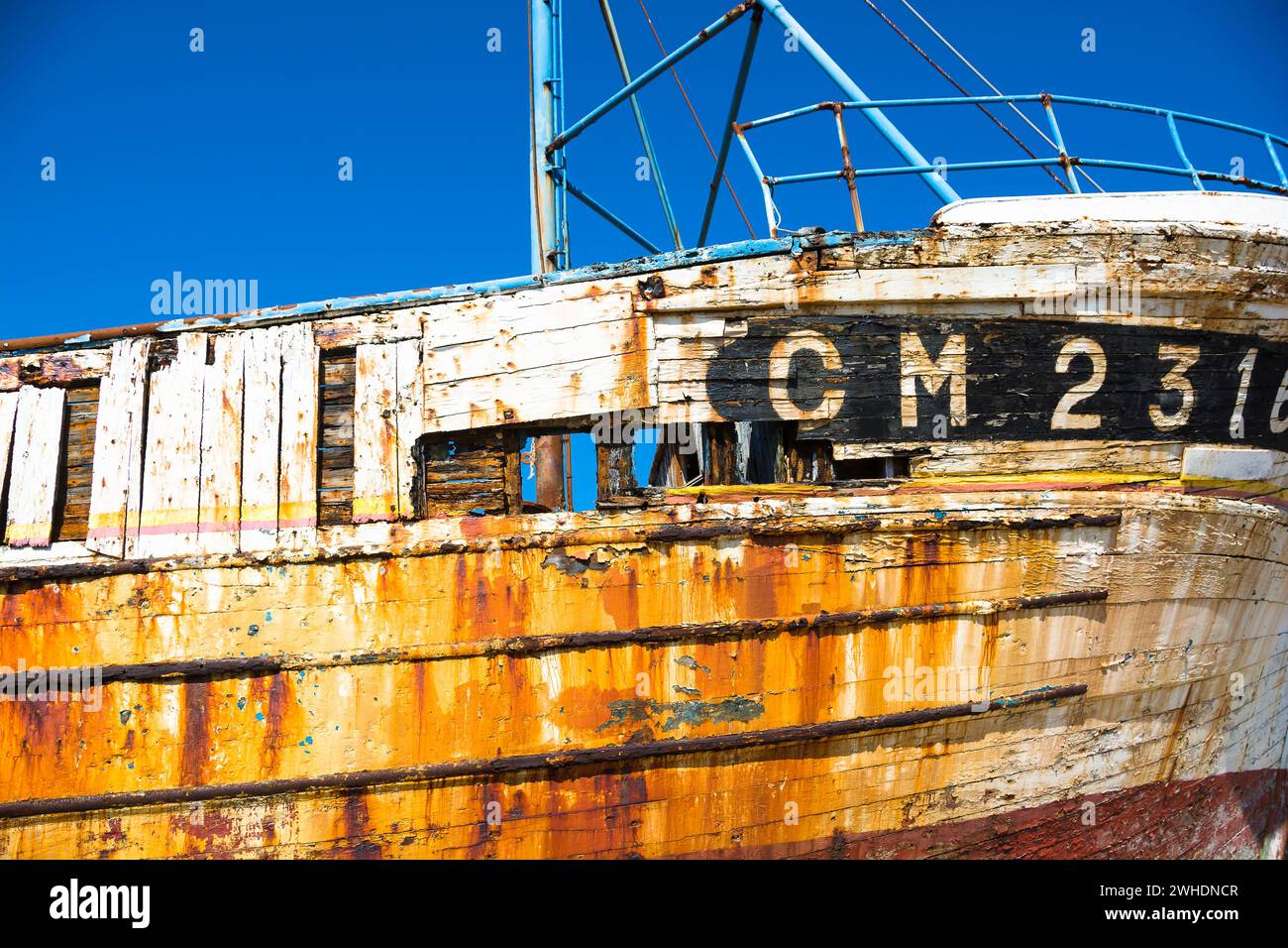 Shipwrack in Camaret-sur-mer in the south of france Stock Photo