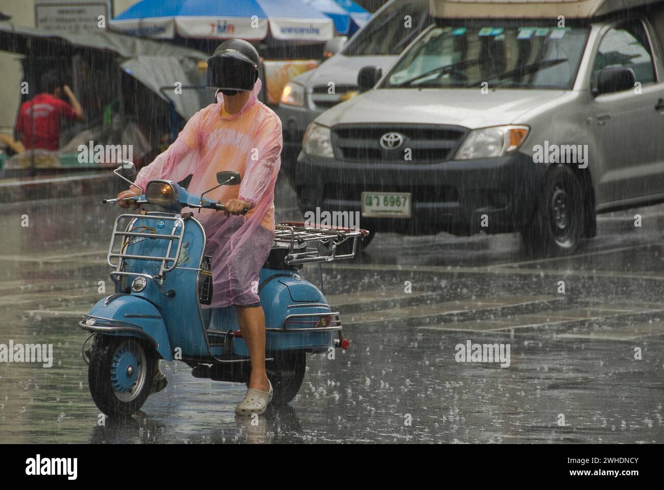 Rainy season in the main capitel of thailand Bangkok Stock Photo