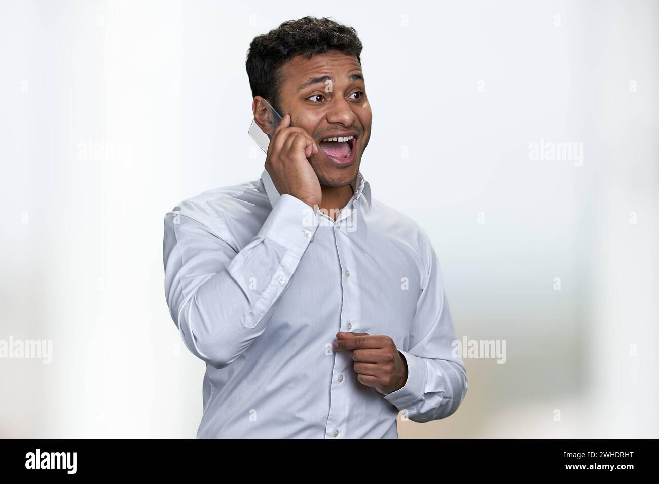 Excited overjoyed indian guy hi-res stock photography and images - Alamy