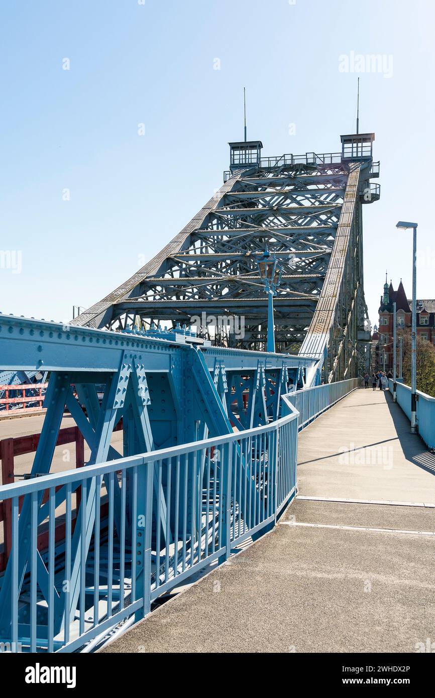 Dresden, Loschwitz Bridge, 'Blue Wonder', steel construction Stock Photo