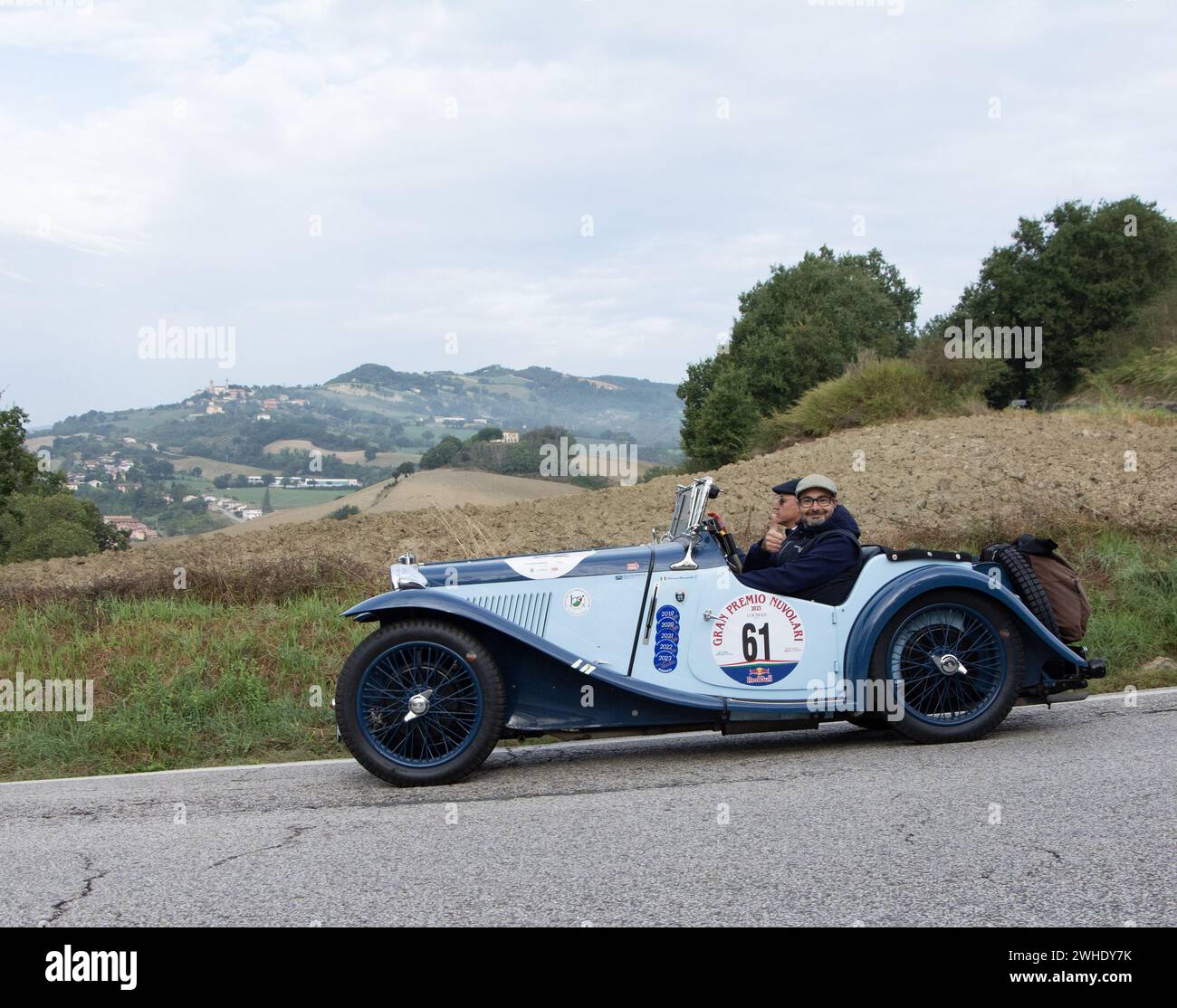 Tavoleto , Italy - sept. 16 - 2023 : MG PB 1934 in coppa nuvolari old racing Stock Photo