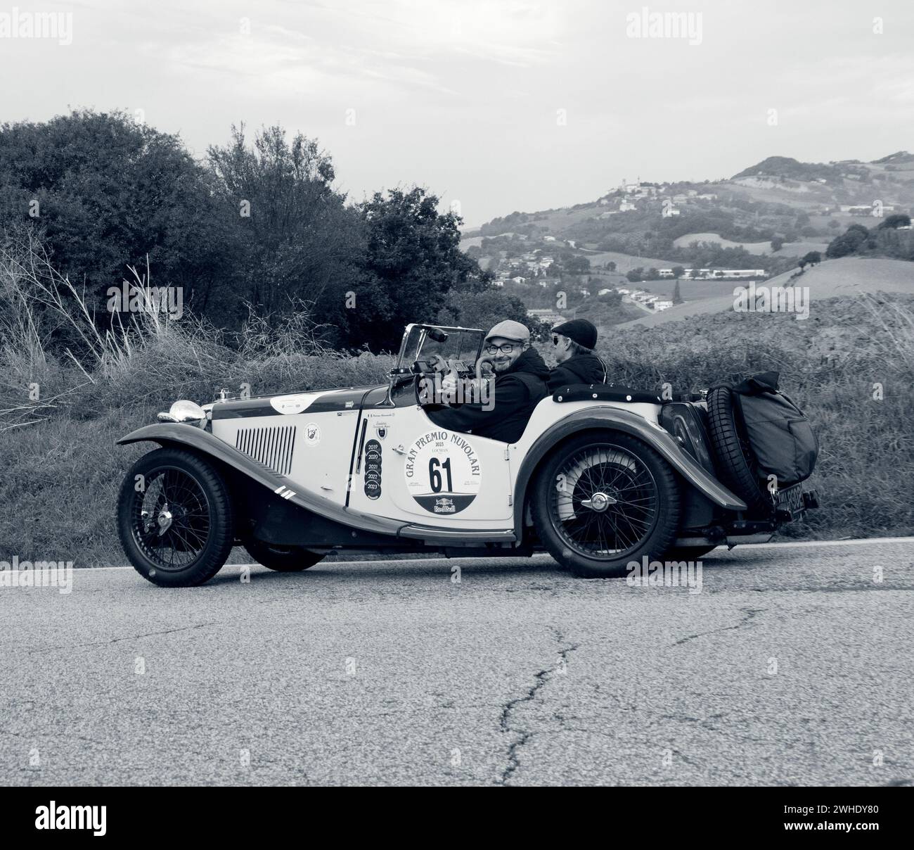 Tavoleto , Italy - sept. 16 - 2023 : MG PB 1934 in coppa nuvolari old racing Stock Photo
