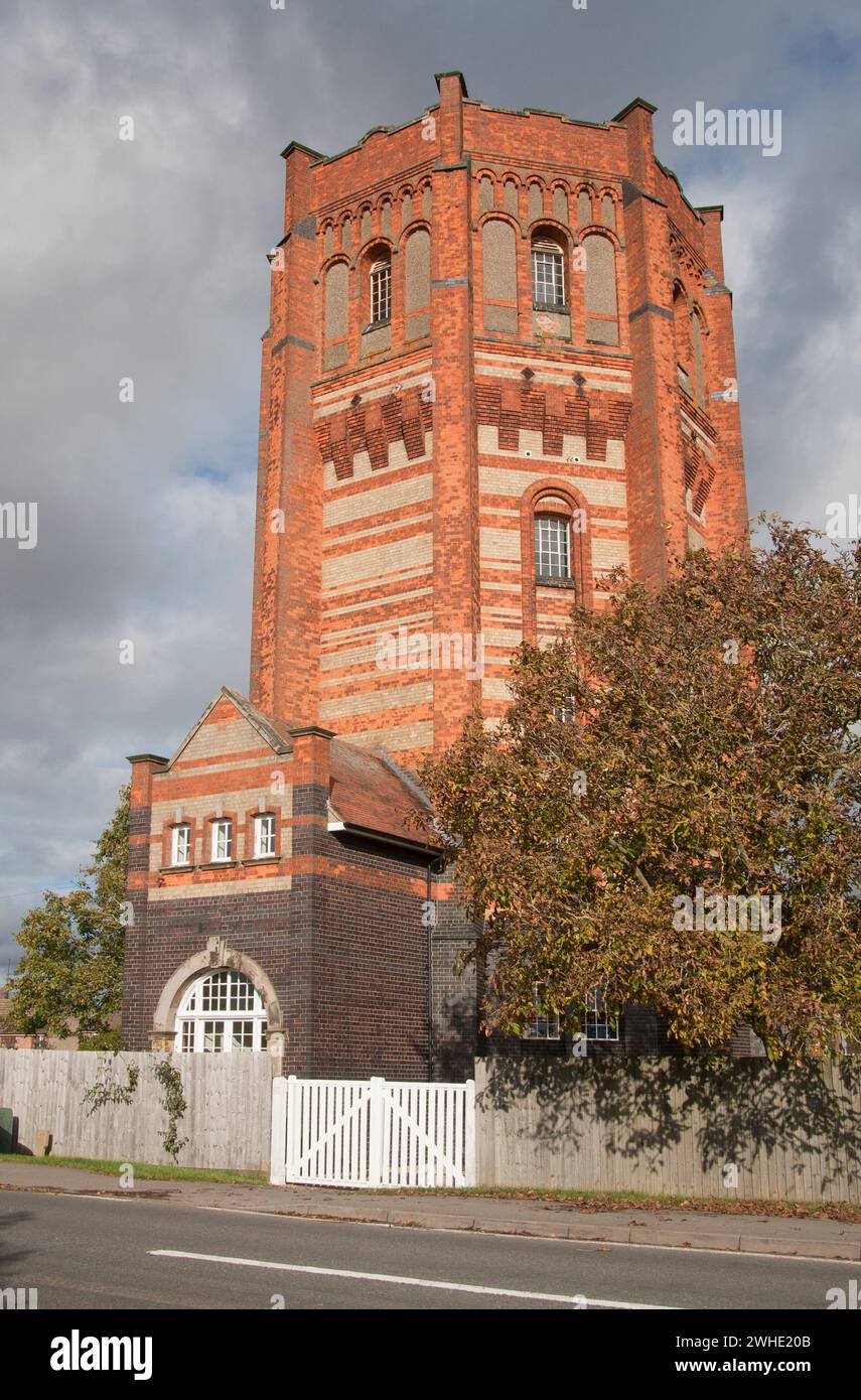 historic Finedon water tower, Irthingborugh Rd, Finedon, Wellingborough, Northamptonshire, England Stock Photo
