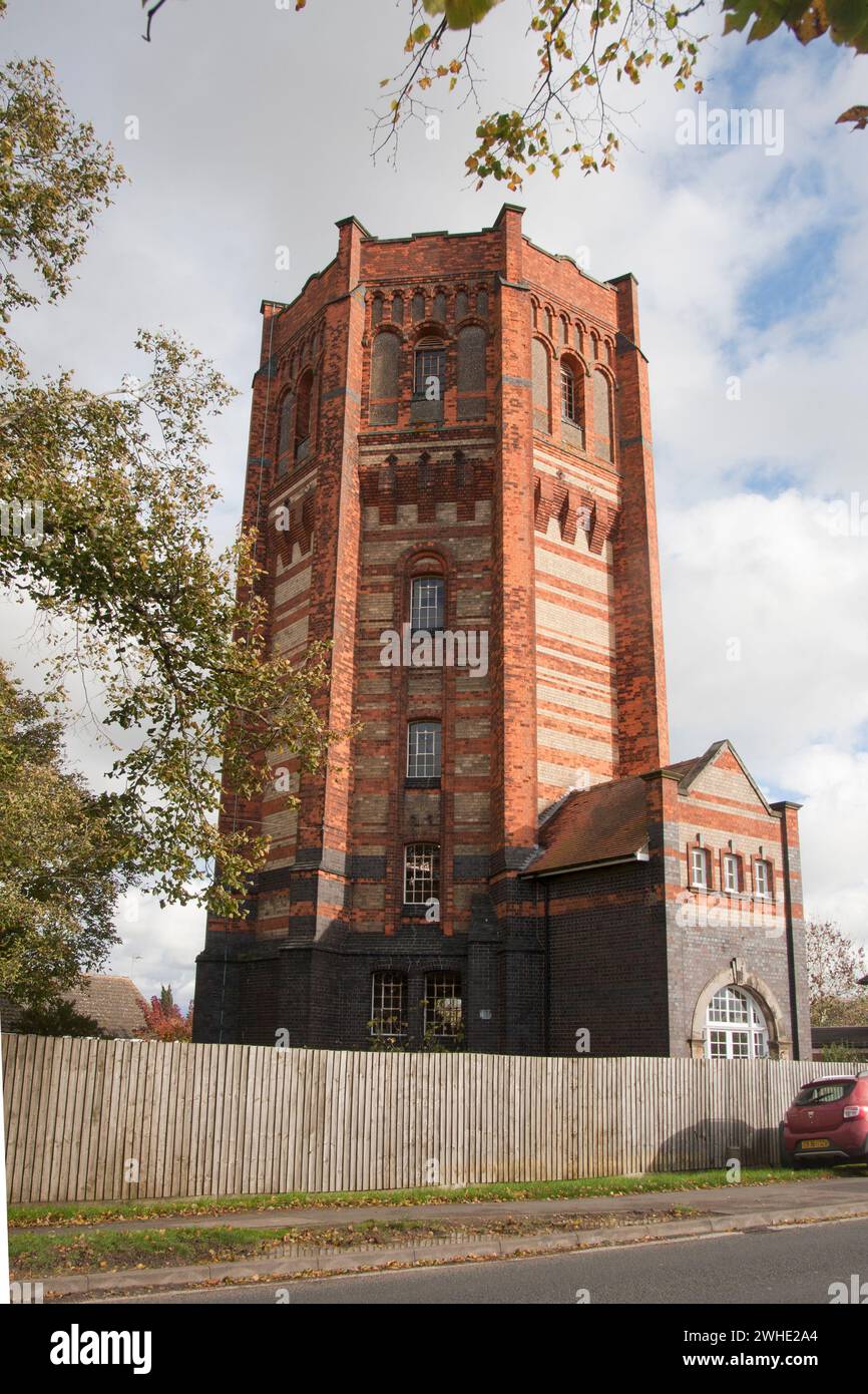 historic Finedon water tower, Irthingborugh Rd, Finedon, Wellingborough, Northamptonshire, England Stock Photo